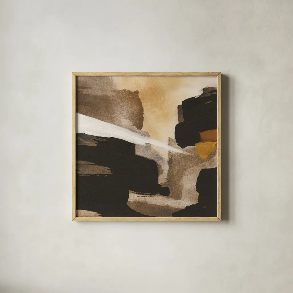 Avalanche IV by Chris Paschke. Shown in a natural wood glass frame for a timeless modern aesthetic. Available as an archival giclee rolled canvas, fine art paper, or poster print. SKU 95457a.