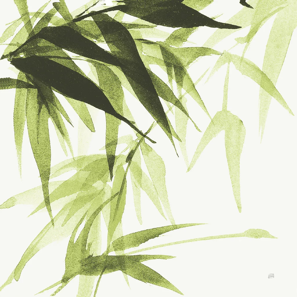 Bamboo IV Green by Chris Paschke. SKU 58946a. Archival Giclee Fine art print for wall decor.