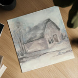 Barn I by Chris Paschke. Shown as a detailed flat fine art print, highlighting archival giclee quality. Available as an archival giclee rolled canvas, fine art paper, or poster print. SKU 46690a.