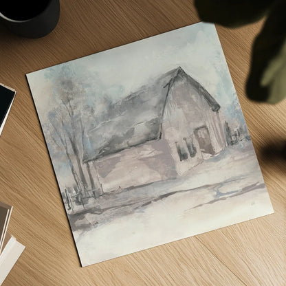 Barn I by Chris Paschke. Shown as a detailed flat fine art print, highlighting archival giclee quality. Available as an archival giclee rolled canvas, fine art paper, or poster print. SKU 46690a.