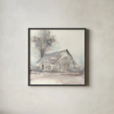 Barn III by Chris Paschke. Shown in a sleek black glass frame for a contemporary gallery look. Available as an archival giclee rolled canvas, fine art paper, or poster print. SKU 46692a.