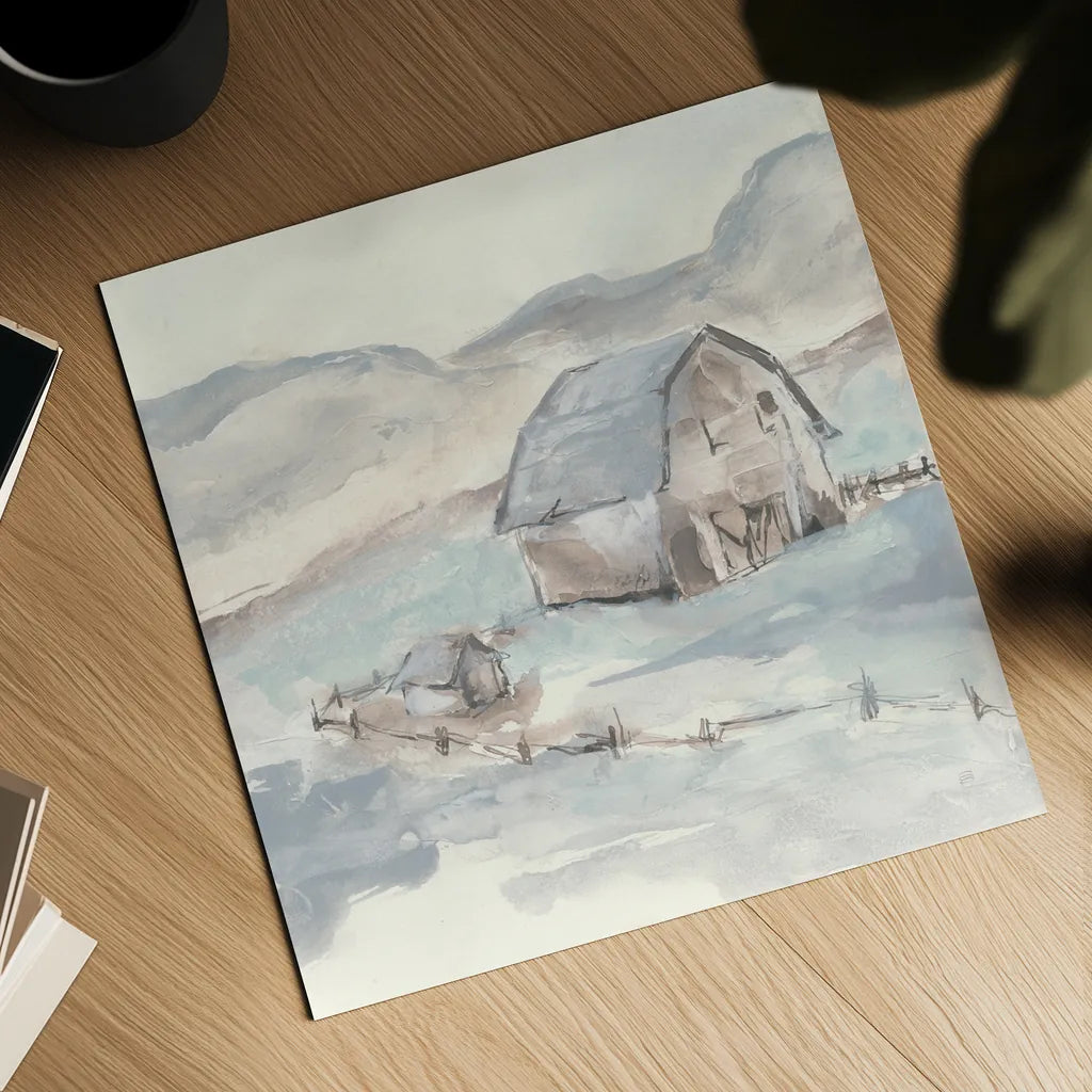 Barn IV by Chris Paschke. Shown as a detailed flat fine art print, highlighting archival giclee quality. Available as an archival giclee rolled canvas, fine art paper, or poster print. SKU 46693a.