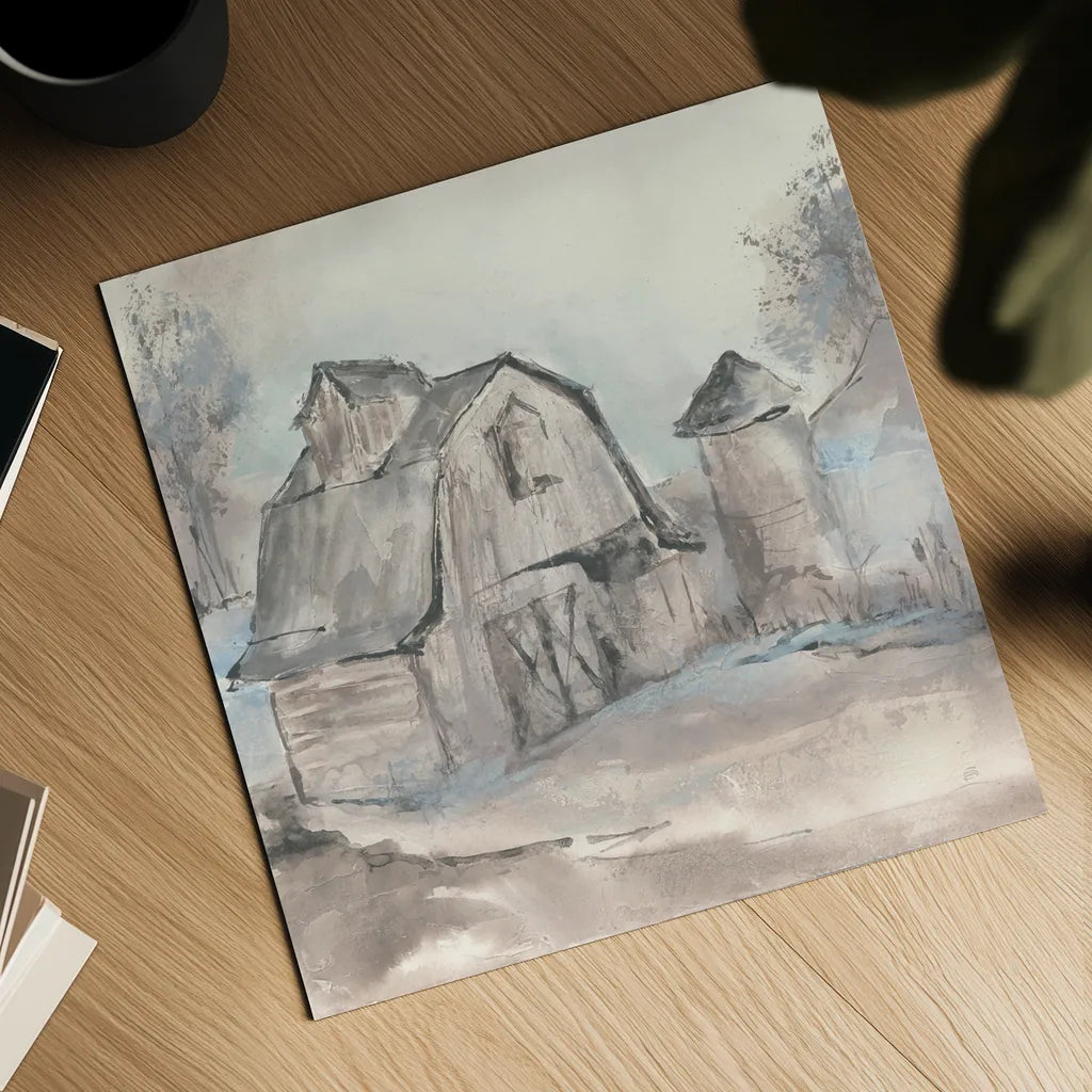 Barn V by Chris Paschke. Shown as a detailed flat fine art print, highlighting archival giclee quality. Available as an archival giclee rolled canvas, fine art paper, or poster print. SKU 46694a.