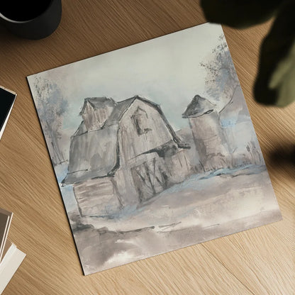 Barn V by Chris Paschke. Shown as a detailed flat fine art print, highlighting archival giclee quality. Available as an archival giclee rolled canvas, fine art paper, or poster print. SKU 46694a.