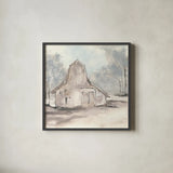 Barn VI by Chris Paschke. Shown in a sleek black glass frame for a contemporary gallery look. Available as an archival giclee rolled canvas, fine art paper, or poster print. SKU 46695a.