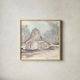 Barn VI by Chris Paschke. Shown in a natural wood glass frame for a timeless modern aesthetic. Available as an archival giclee rolled canvas, fine art paper, or poster print. SKU 46695a.