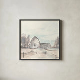 Barn VIII by Chris Paschke. Shown in a sleek black glass frame for a contemporary gallery look. Available as an archival giclee rolled canvas, fine art paper, or poster print. SKU 46697a.