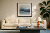 Before Dark I by Chris Paschke. Displayed in a glass frame with matte in a clean modern living room. Available as an archival giclee rolled canvas, fine art paper, or poster print. SKU 72070a.