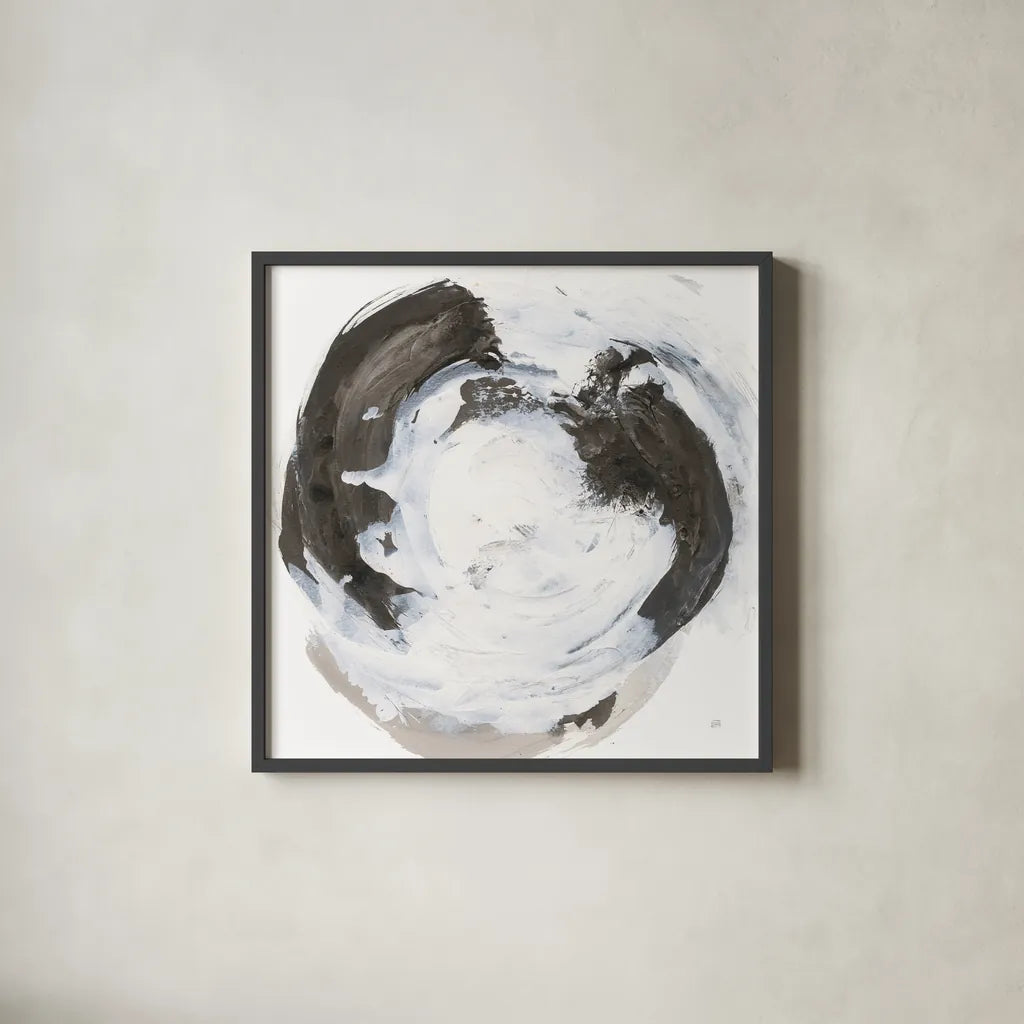 Beginning I by Chris Paschke. Shown in a sleek black glass frame for a contemporary gallery look. Available as an archival giclee rolled canvas, fine art paper, or poster print. SKU 71876a.