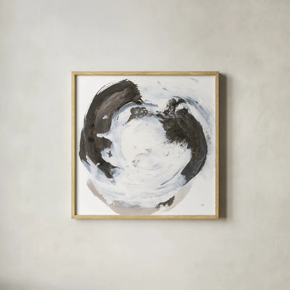 Beginning I by Chris Paschke. Shown in a natural wood glass frame for a timeless modern aesthetic. Available as an archival giclee rolled canvas, fine art paper, or poster print. SKU 71876a.