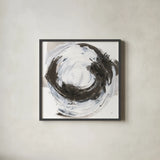 Beginning II by Chris Paschke. Shown in a sleek black glass frame for a contemporary gallery look. Available as an archival giclee rolled canvas, fine art paper, or poster print. SKU 71877a.
