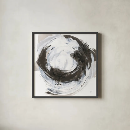 Beginning II by Chris Paschke. Shown in a sleek black glass frame for a contemporary gallery look. Available as an archival giclee rolled canvas, fine art paper, or poster print. SKU 71877a.