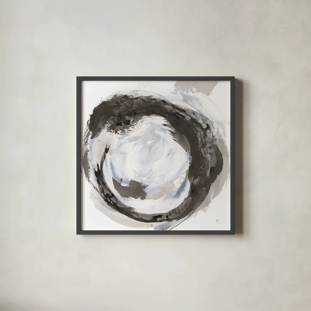 Beginning III by Chris Paschke. Shown in a sleek black glass frame for a contemporary gallery look. Available as an archival giclee rolled canvas, fine art paper, or poster print. SKU 71878a.