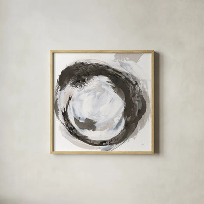 Beginning III by Chris Paschke. Shown in a natural wood glass frame for a timeless modern aesthetic. Available as an archival giclee rolled canvas, fine art paper, or poster print. SKU 71878a.