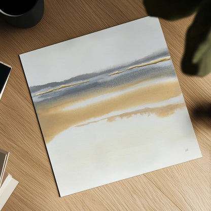 Beige and Gold I by Chris Paschke. Shown as a detailed flat fine art print, highlighting archival giclee quality. Available as an archival giclee rolled canvas, fine art paper, or poster print. SKU 68159a.