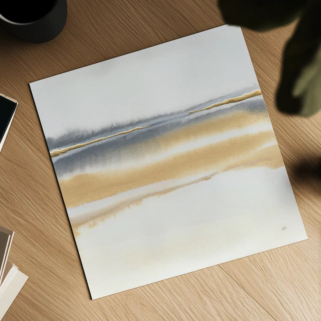 Beige and Gold II by Chris Paschke. Shown as a detailed flat fine art print, highlighting archival giclee quality. Available as an archival giclee rolled canvas, fine art paper, or poster print. SKU 68160a.