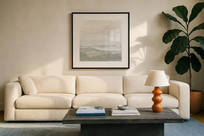 Beyond the Brush I by Chris Paschke. Displayed in a glass frame with matte in a clean modern living room. Available as an archival giclee rolled canvas, fine art paper, or poster print. SKU 78470a.