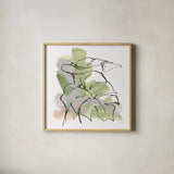 Big Leaf II by Chris Paschke. Shown in a natural wood glass frame for a timeless modern aesthetic. Available as an archival giclee rolled canvas, fine art paper, or poster print. SKU 94410a.
