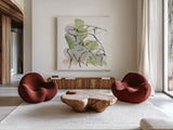 Big Leaf II by Chris Paschke. Shown as extra-large giant wall art in a modern living room. Available as an archival giclee rolled canvas, fine art paper, or poster print. SKU 94410a.