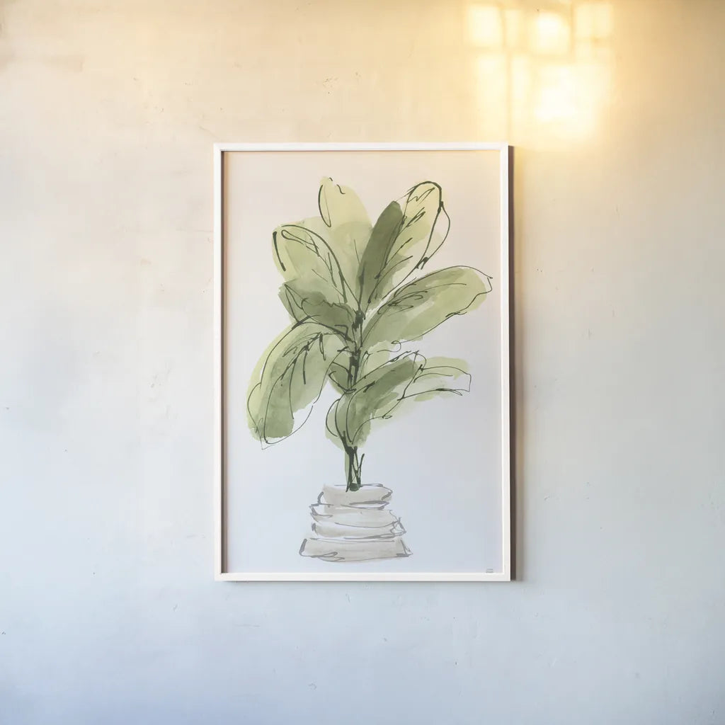 Biophilic I by Chris Paschke. shown as a paper print in a white frame. Available as a archival giclee rolled canvas, fine art paper, or poster print. SKU 94772h.