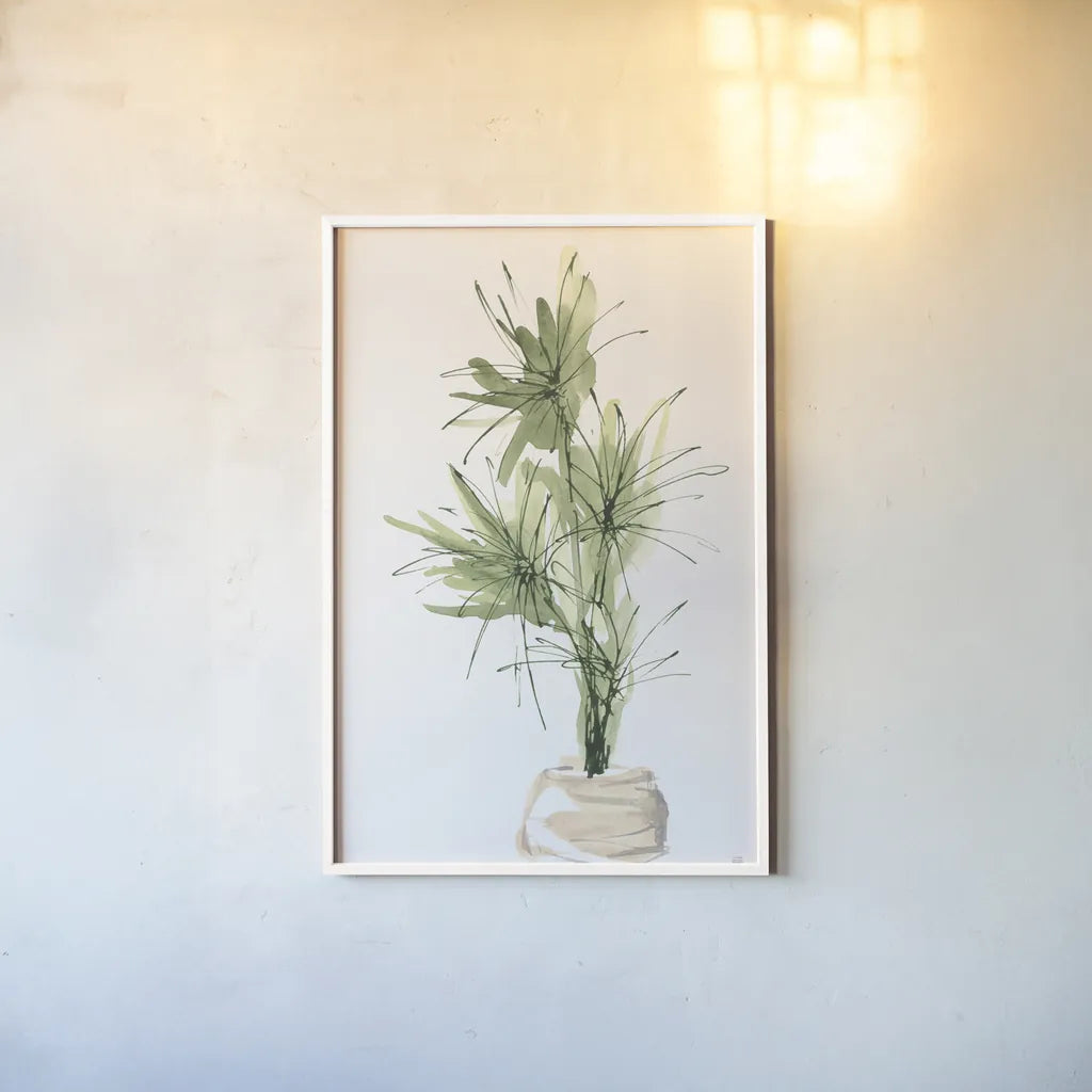 Biophilic III by Chris Paschke. shown as a paper print in a white frame. Available as a archival giclee rolled canvas, fine art paper, or poster print. SKU 94774h.