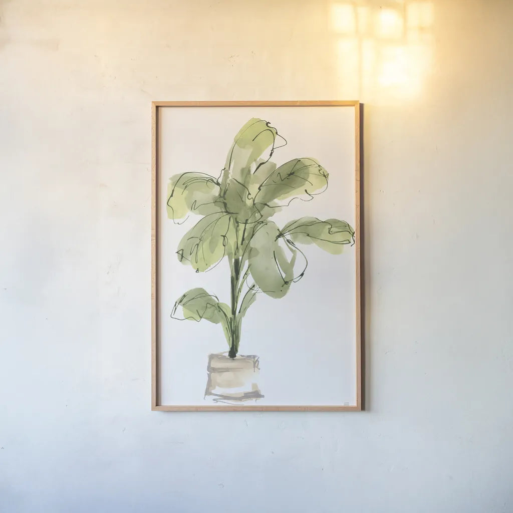 Biophilic IV by Chris Paschke. shown as a paper print in a natural frame. Available as a archival giclee rolled canvas, fine art paper, or poster print. SKU 94775h.