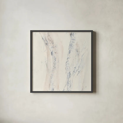 Birch Dreams I by Chris Paschke. Shown in a sleek black glass frame for a contemporary gallery look. Available as an archival giclee rolled canvas, fine art paper, or poster print. SKU 90876a.