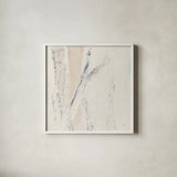 Birch Dreams II by Chris Paschke. Shown in a crisp white glass frame for a clean and minimalist style. Available as an archival giclee rolled canvas, fine art paper, or poster print. SKU 90877a.