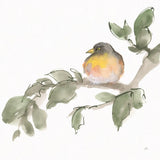 Bird and Leaves IV by Chris Paschke. SKU 99365a. Archival Giclee Fine art print for wall decor.