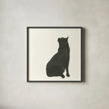 Black Cat II by Chris Paschke. Shown in a sleek black glass frame for a contemporary gallery look. Available as an archival giclee rolled canvas, fine art paper, or poster print. SKU 56270a.