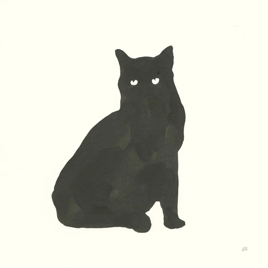 Black Cat V by Chris Paschke. SKU 56273a. Archival Giclee Fine art print for wall decor.