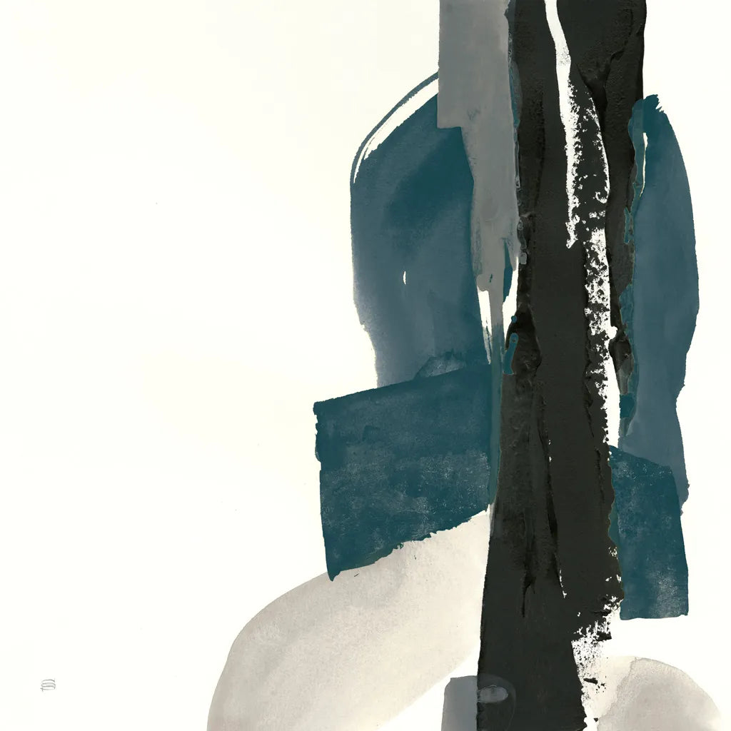 Black and Dark Teal I by Chris Paschke. SKU 51141a. Archival Giclee Fine art print for wall decor.