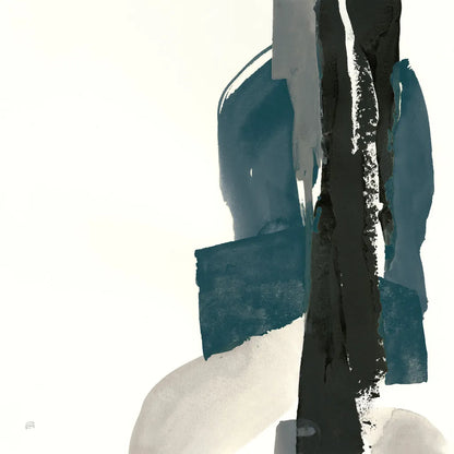 Black and Dark Teal I by Chris Paschke. SKU 51141a. Archival Giclee Fine art print for wall decor.