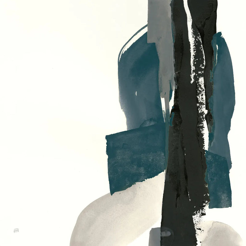 Black and Dark Teal I by Chris Paschke. SKU 51141a. Archival Giclee Fine art print for wall decor.