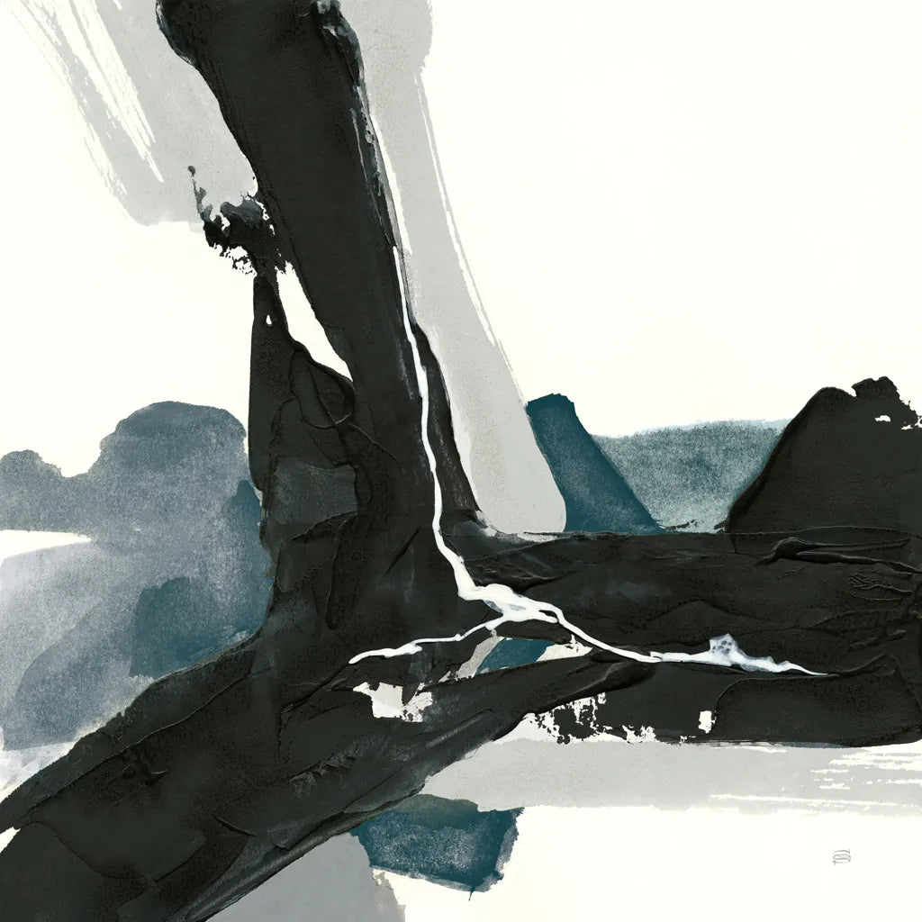 Black and Dark Teal III by Chris Paschke. SKU 59285a. Archival Giclee Fine art print for wall decor.