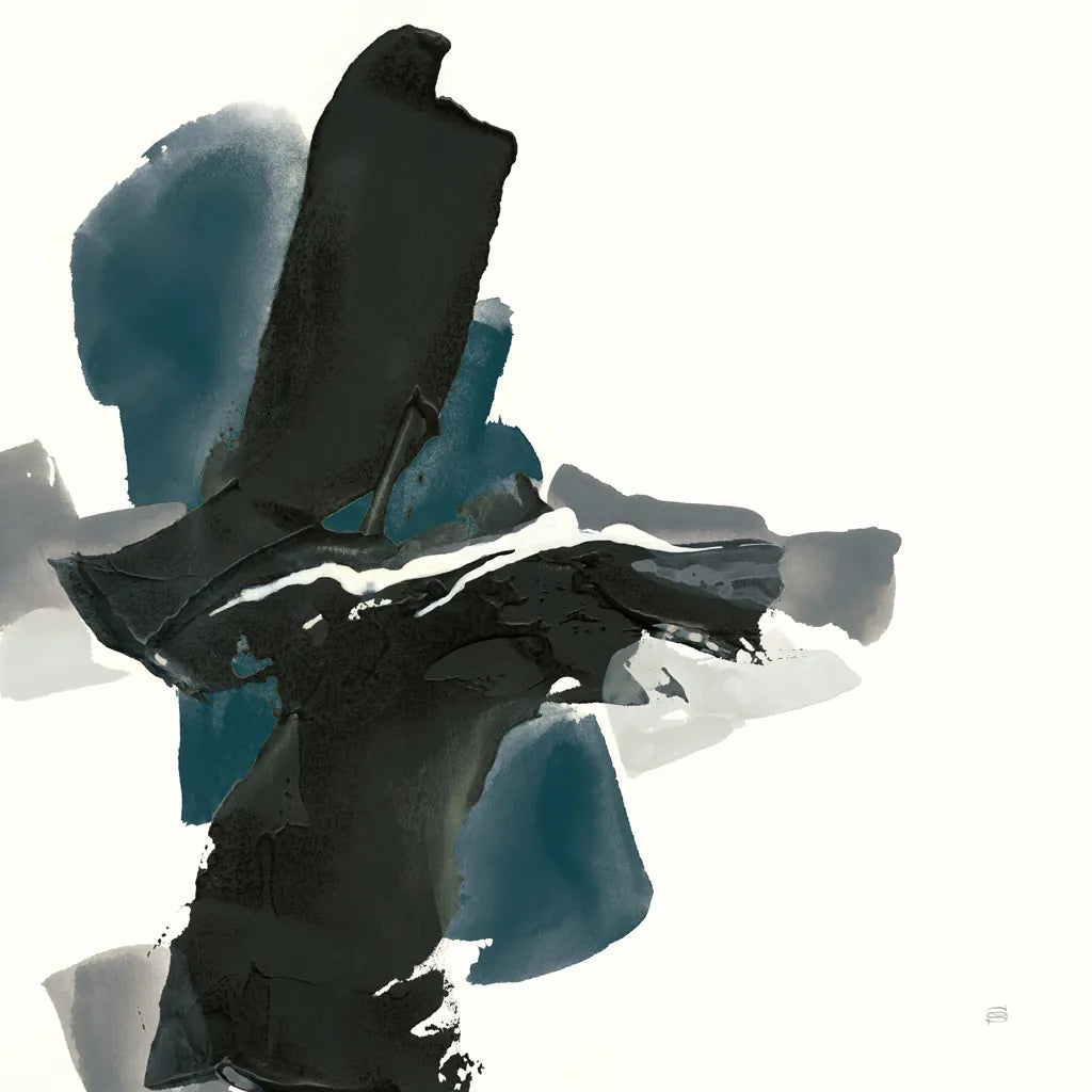 Black and Dark Teal IV by Chris Paschke. SKU 59286a. Archival Giclee Fine art print for wall decor.