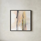 Black and Pastel I by Chris Paschke. Shown in a sleek black glass frame for a contemporary gallery look. Available as an archival giclee rolled canvas, fine art paper, or poster print. SKU 94794a.