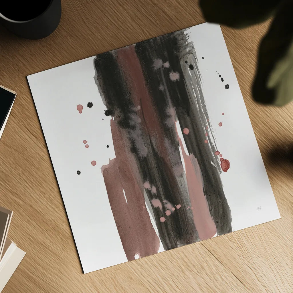 Black and Rust I by Chris Paschke. Shown as a detailed flat fine art print, highlighting archival giclee quality. Available as an archival giclee rolled canvas, fine art paper, or poster print. SKU 94790a.