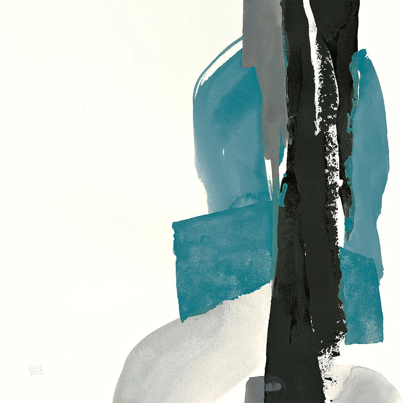Black and Teal I by Chris Paschke. SKU 34091a. Archival Giclee Fine art print for wall decor.