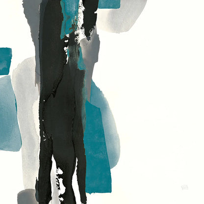 Black and Teal II by Chris Paschke. SKU 34092a. Archival Giclee Fine art print for wall decor.