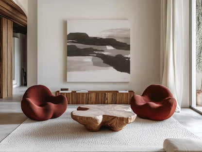 Black and White Classic III by Chris Paschke. Shown as extra-large giant wall art in a modern living room. Available as an archival giclee rolled canvas, fine art paper, or poster print. SKU 71874a.