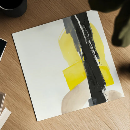 Black and Yellow I by Chris Paschke. Shown as a detailed flat fine art print, highlighting archival giclee quality. Available as an archival giclee rolled canvas, fine art paper, or poster print. SKU 32533a.