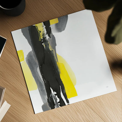 Black and Yellow II v2 by Chris Paschke. Shown as a detailed flat fine art print, highlighting archival giclee quality. Available as an archival giclee rolled canvas, fine art paper, or poster print. SKU 38512a.