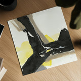 Black and Yellow III by Chris Paschke. Shown as a detailed flat fine art print, highlighting archival giclee quality. Available as an archival giclee rolled canvas, fine art paper, or poster print. SKU 32535a.