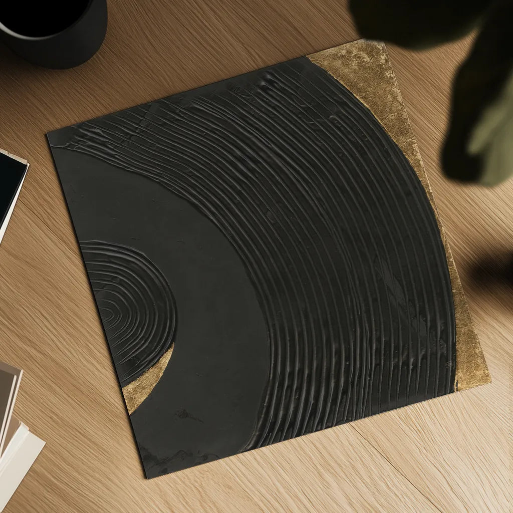 Black on Black I by Chris Paschke. Shown as a detailed flat fine art print, highlighting archival giclee quality. Available as an archival giclee rolled canvas, fine art paper, or poster print. SKU 86803a.