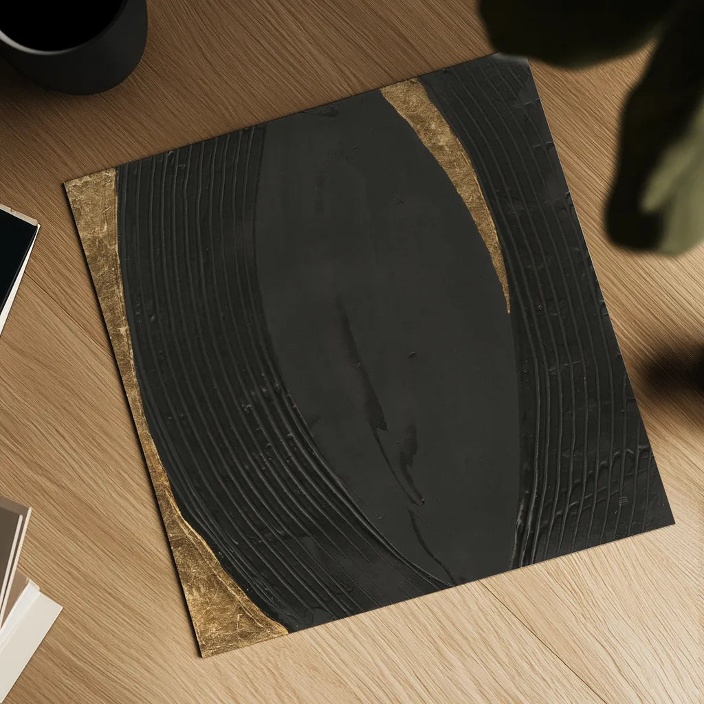 Black on Black II by Chris Paschke. Shown as a detailed flat fine art print, highlighting archival giclee quality. Available as an archival giclee rolled canvas, fine art paper, or poster print. SKU 86804a.