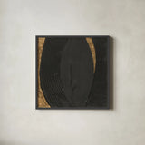 Black on Black II by Chris Paschke. Shown in a sleek black glass frame for a contemporary gallery look. Available as an archival giclee rolled canvas, fine art paper, or poster print. SKU 86804a.