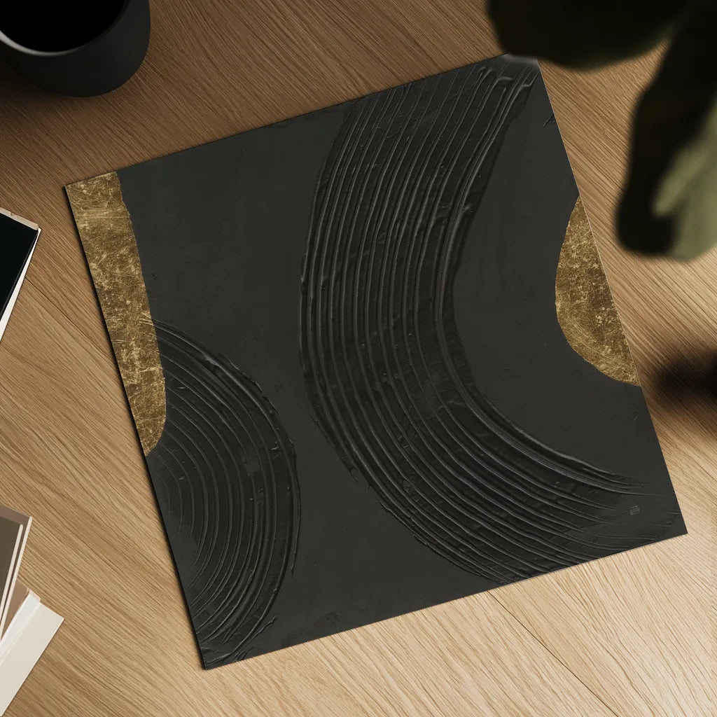 Black on Black III by Chris Paschke. Shown as a detailed flat fine art print, highlighting archival giclee quality. Available as an archival giclee rolled canvas, fine art paper, or poster print. SKU 86805a.