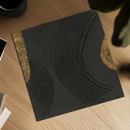 Black on Black III by Chris Paschke. Shown as a detailed flat fine art print, highlighting archival giclee quality. Available as an archival giclee rolled canvas, fine art paper, or poster print. SKU 86805a.