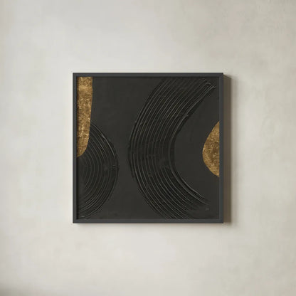 Black on Black III by Chris Paschke. Shown in a sleek black glass frame for a contemporary gallery look. Available as an archival giclee rolled canvas, fine art paper, or poster print. SKU 86805a.